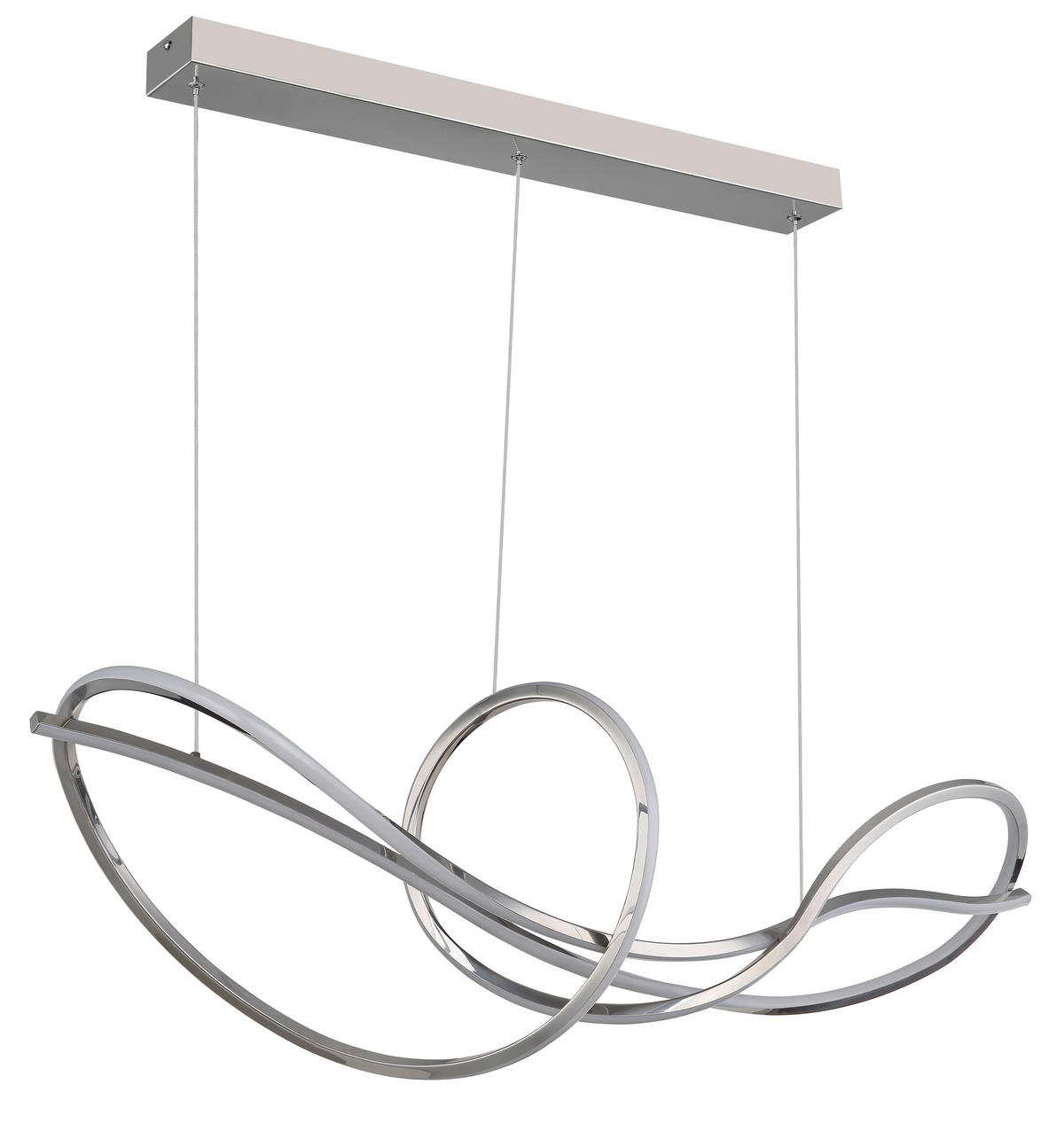 VISEČA LED-SVETILKA  IDUNA //2700-6000 K/230 V/ - barve kroma/bela, Design, kovina/umetna masa (110/33/120cm) - Globo