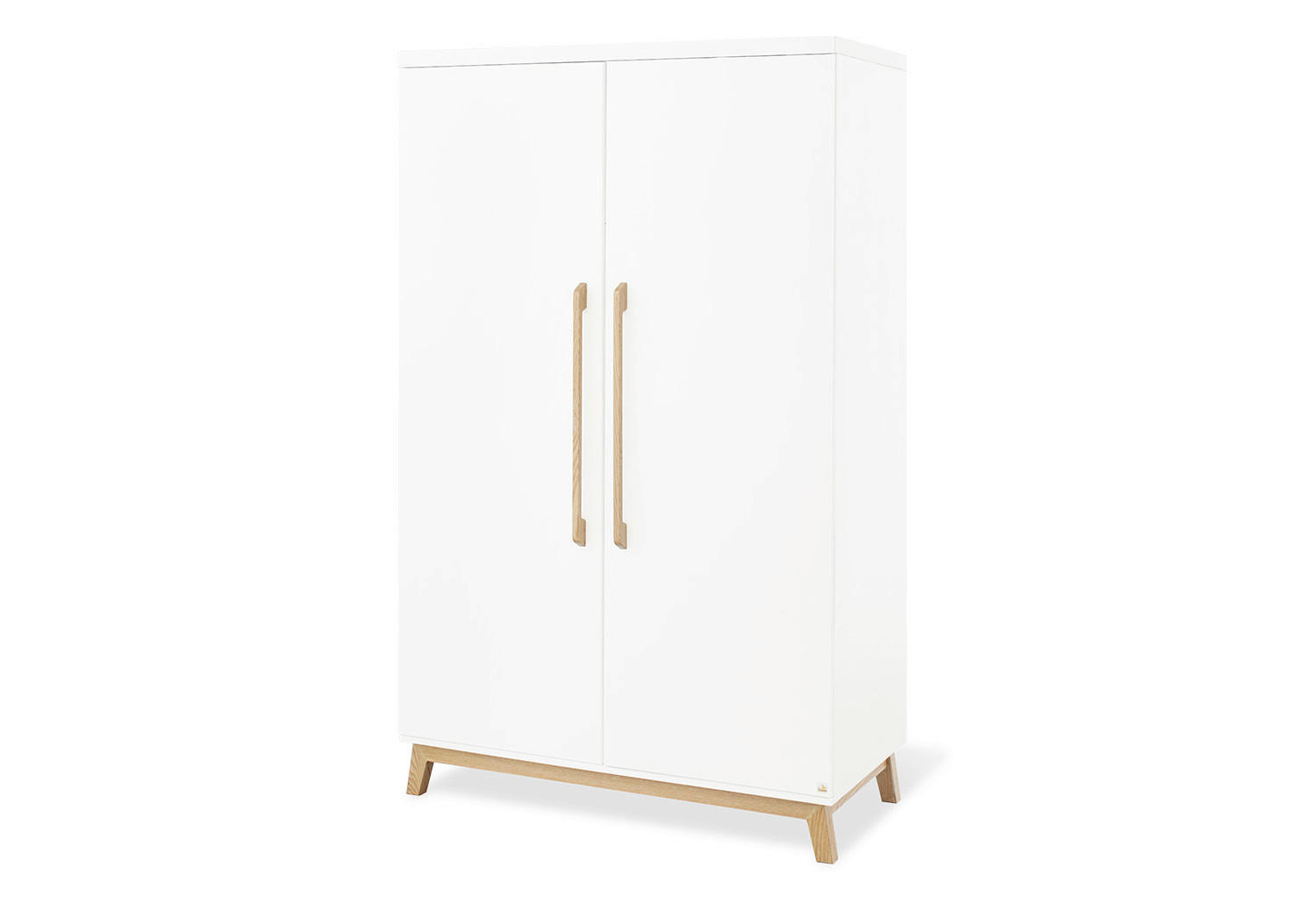 BABYKLEIDERSCHRANK PINOLINO RIVA Weiß  - Naturfarben/Weiß, Design, Holz/Holzwerkstoff (116/193/58cm) - Pinolino