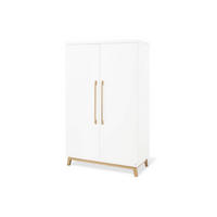 BABYKLEIDERSCHRANK PINOLINO RIVA Weiß  - Naturfarben/Weiß, Design, Holz/Holzwerkstoff (116/193/58cm) - Pinolino