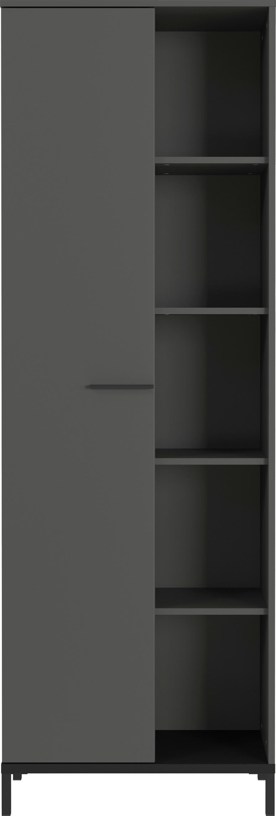 AKTENSCHRANK Graphitfarben  - Graphitfarben, Design, Holzwerkstoff (64/190/34cm) - Germania