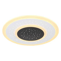 LED-DECKENLEUCHTE 46/5,5 cm   - Opal/Schwarz, Design, Kunststoff/Metall (46/5,5cm) - Globo