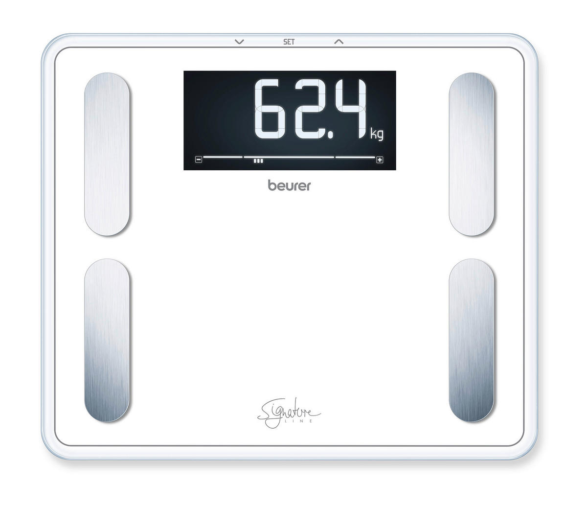 PERSONENWAAGE  - Weiß, Design, Glas (35/30/2,8cm) - Beurer