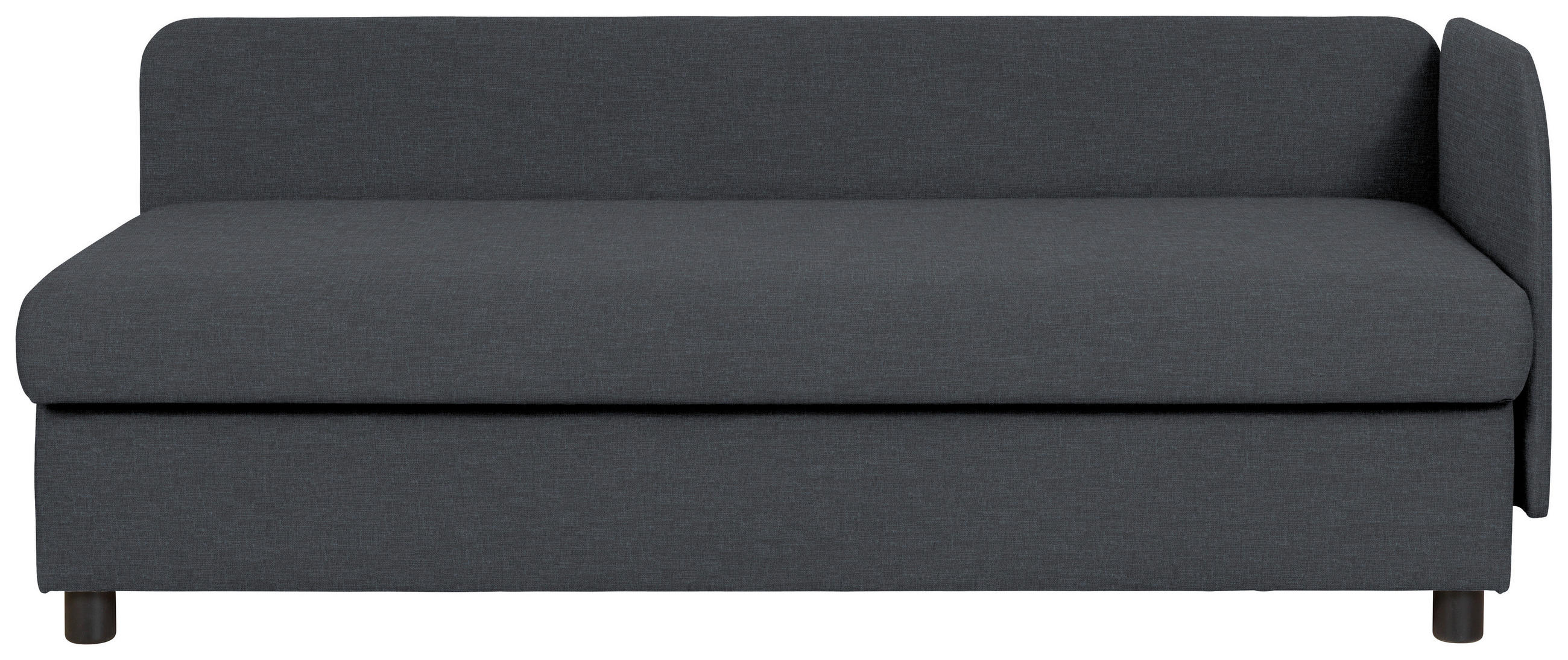 LIEGE in Dunkelgrau  - Wengefarben/Dunkelgrau, MODERN, Holz/Textil (206/80/94cm) - Joka