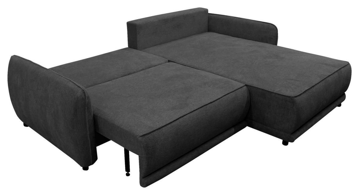 ECKSOFA FRESH Anthrazit Struktur  - Anthrazit/Beige, Design, Kunststoff/Textil (264/195cm) - MID.YOU