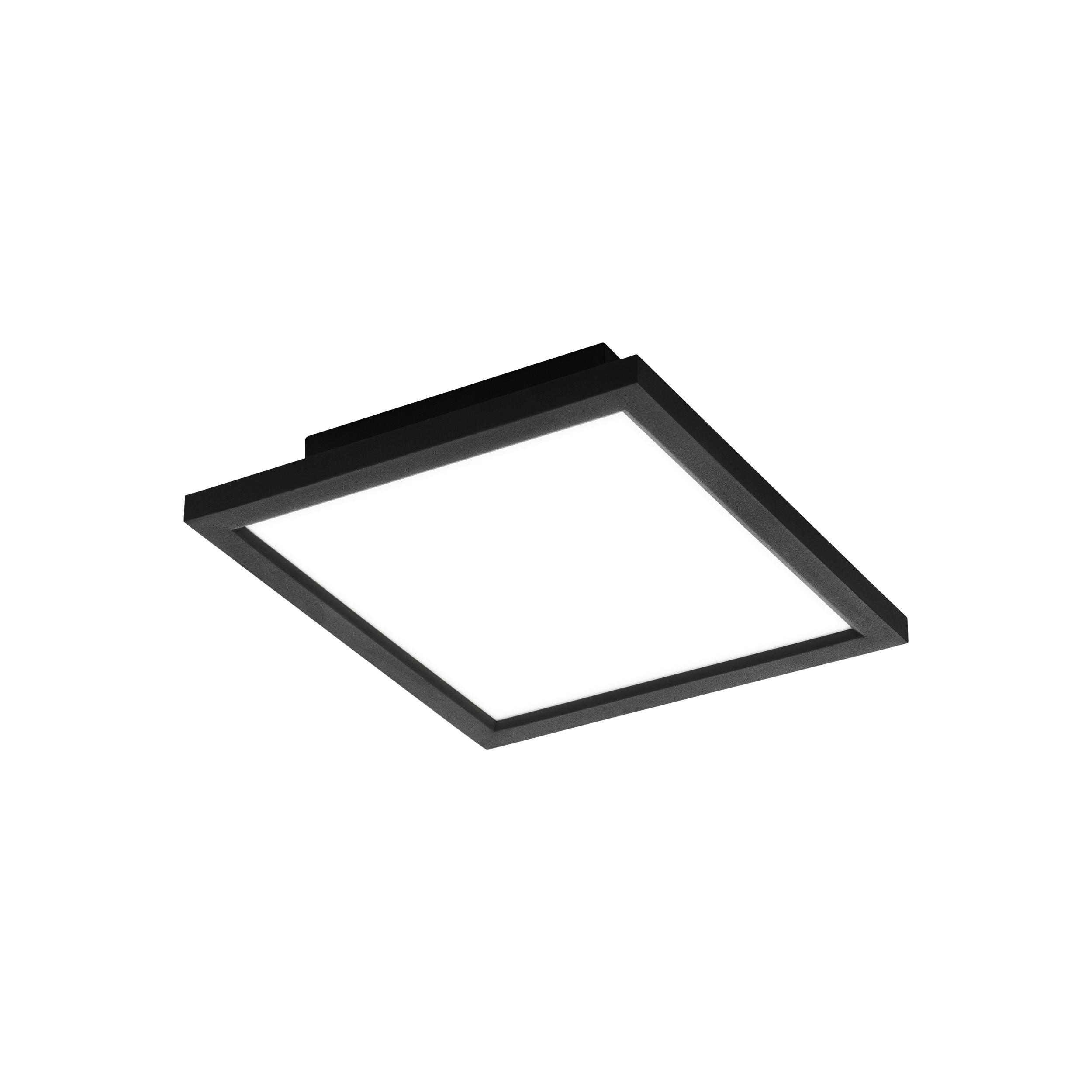 DECKENLEUCHTE LED-CCT 30/30/5 cm   - Schwarz, Basics, Metall (30/30/5cm) - Eglo