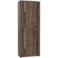DREHTÜRENSCHRANK  in Dunkelbraun, Graubraun  - Dunkelbraun/Graubraun, Design, Holzwerkstoff (73,7/197,5/34,8cm)