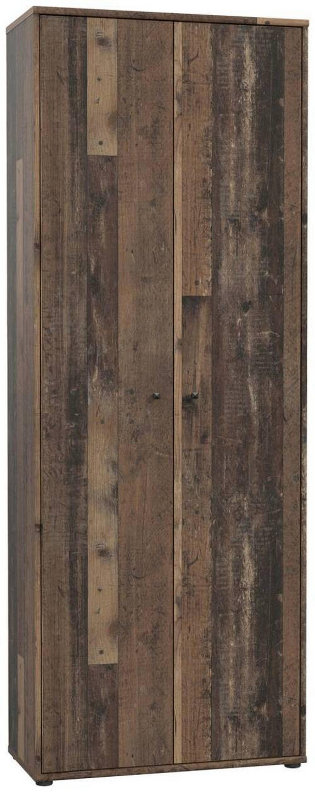 DREHTÜRENSCHRANK  in Dunkelbraun, Graubraun  - Dunkelbraun/Graubraun, Design, Holzwerkstoff (73,7/197,5/34,8cm)