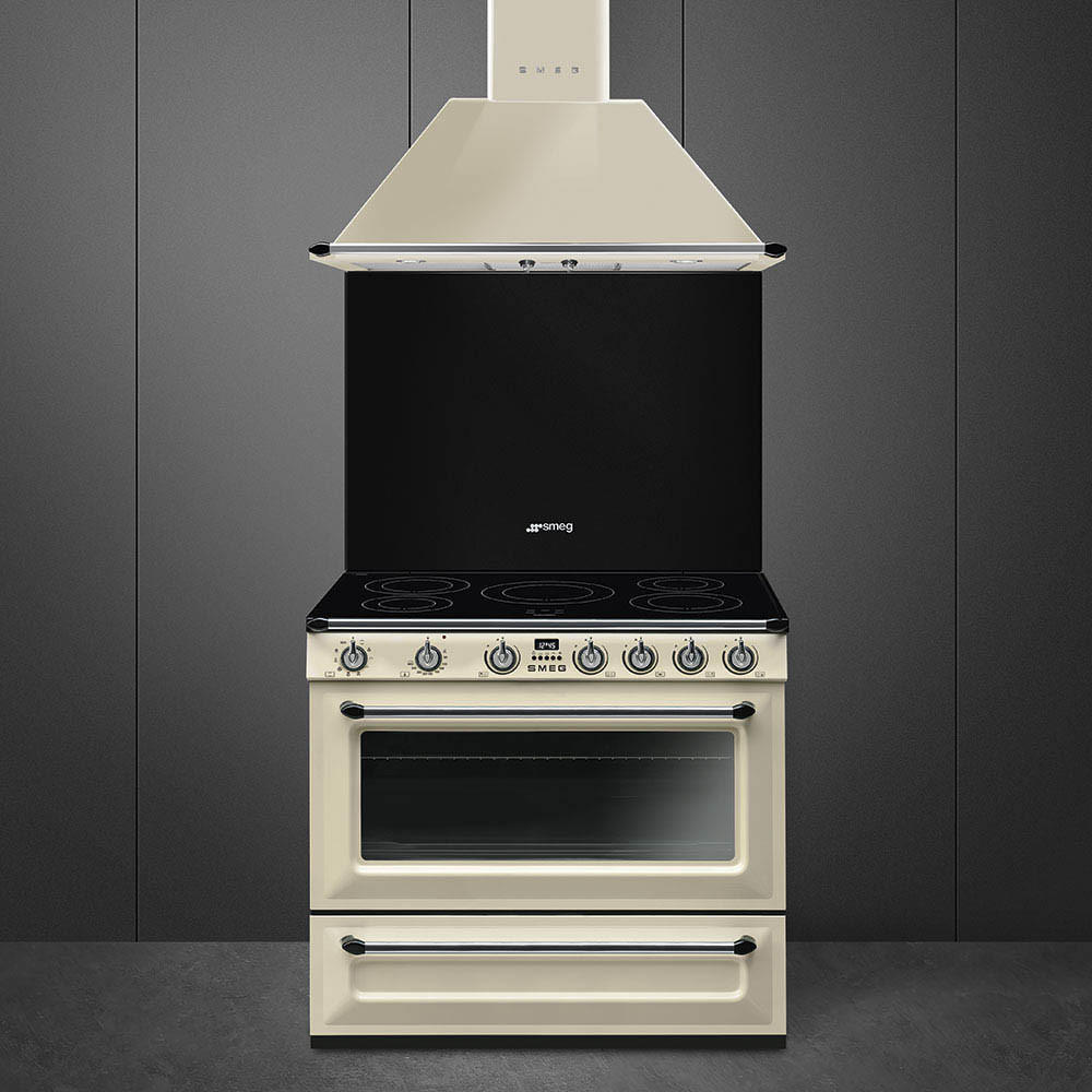 HERD TR90IP2  - Creme, Basics, Glas/Metall (90/90/60cm) - SMEG