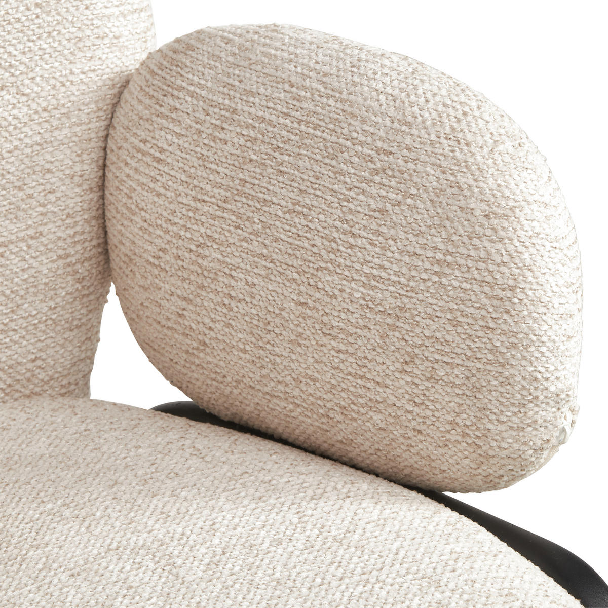 ARMLEHNSTUHL  in Eisen Leinenoptik  - Beige/Schwarz, MODERN, Textil/Metall (60/81/61cm) - MID.YOU