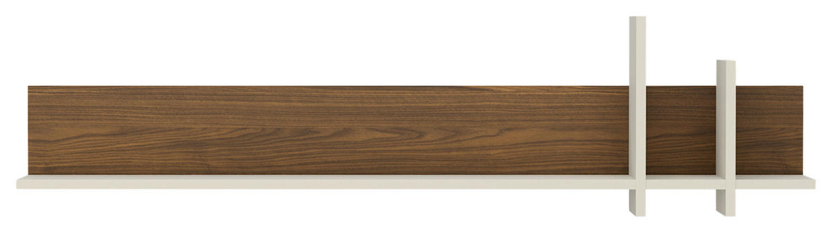 FALIPOLC 180/45/25 cm diófa színű, kasmírszínű  - kasmírszínű/diófa színű, Basics, faalapú anyag (180/45/25cm) - Hom`in