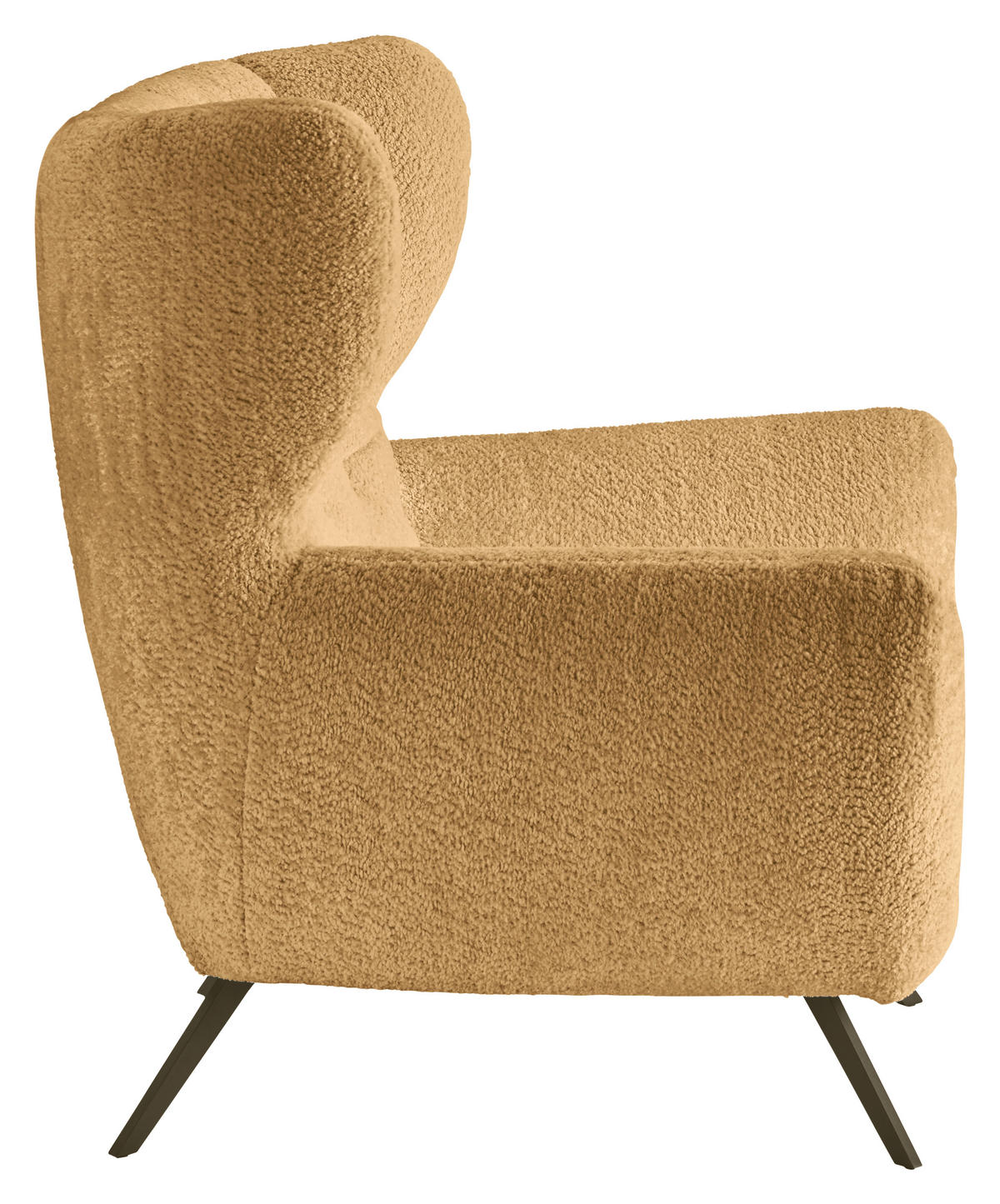 CHESTERFIELD-SESSEL Chenille Goldfarben  - Goldfarben/Schwarz, MODERN, Textil/Metall (100/94/95cm) - Pure Home Lifestyle