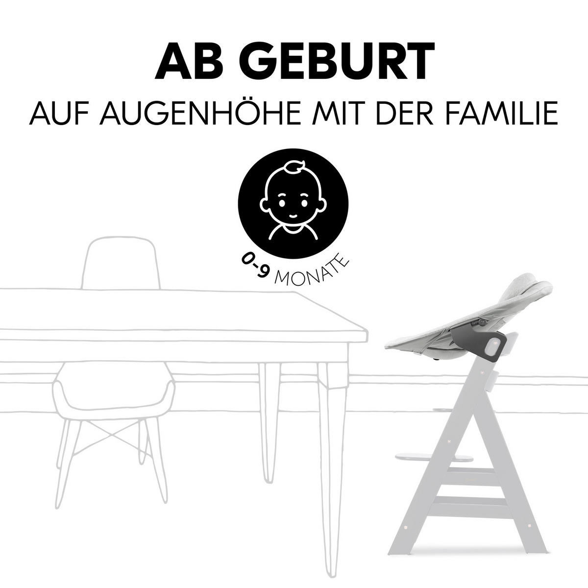 HOCHSTUHLLIEGE Alpha Bouncer Premium  - Hellgrau, Basics, Textil/Metall (66/51/49cm) - Hauck