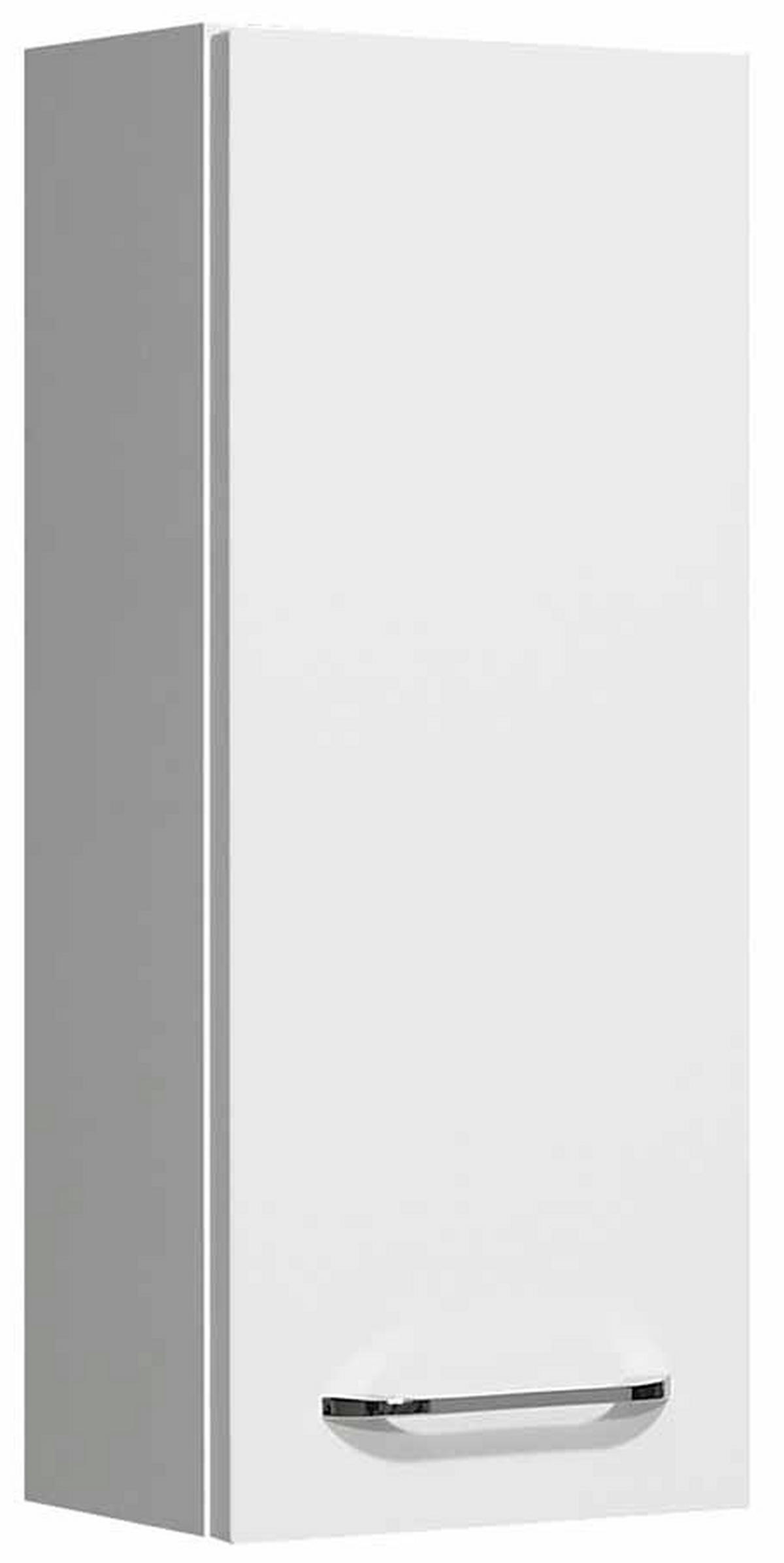HÄNGESCHRANK 30/72/20 cm  - Chromfarben/Weiß, KONVENTIONELL, Glas/Holzwerkstoff (30/72/20cm) - Sadena