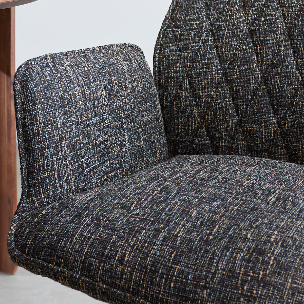 SADA ŽIDLÍ S PODRUČKAMI 2 kusy - černá, Moderní, kov/textil (57,5/92/52cm) - MID.YOU