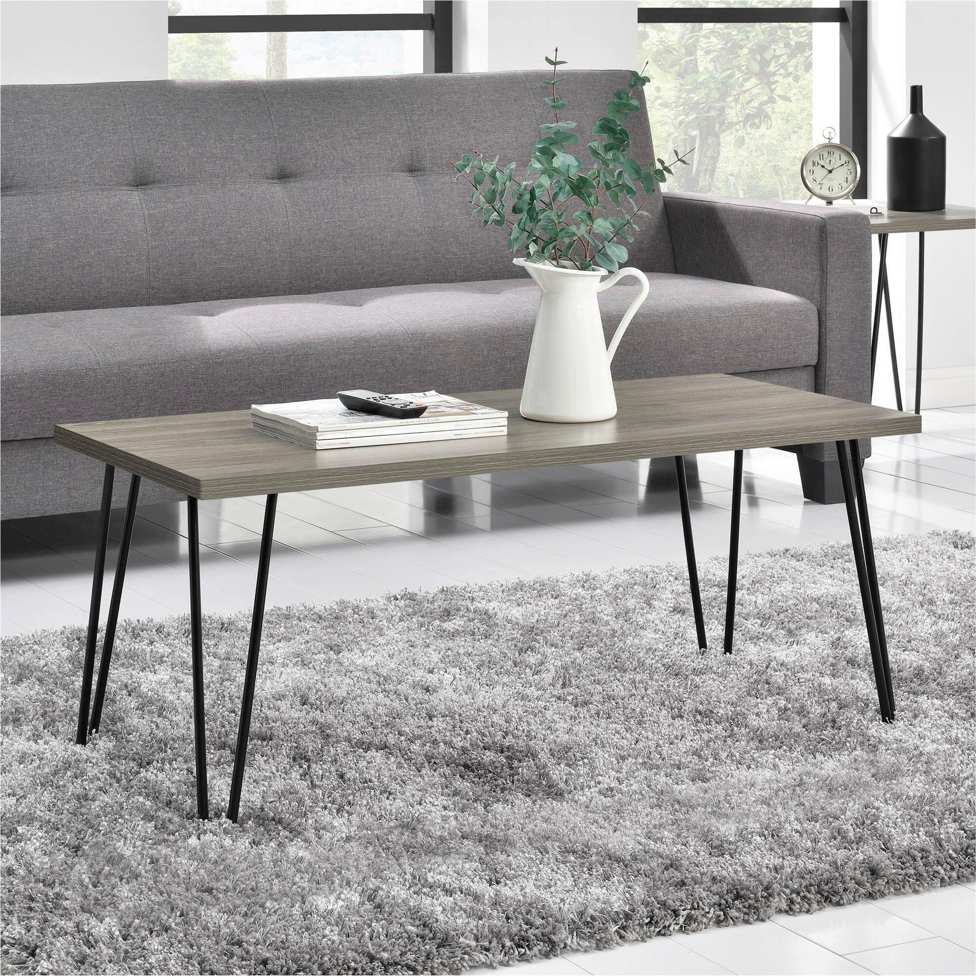 COUCHTISCH in Metall, Holzwerkstoff 105/49/45 cm  - Eichefarben/Schwarz, Design, Holzwerkstoff/Metall (105/49/45cm) - MID.YOU