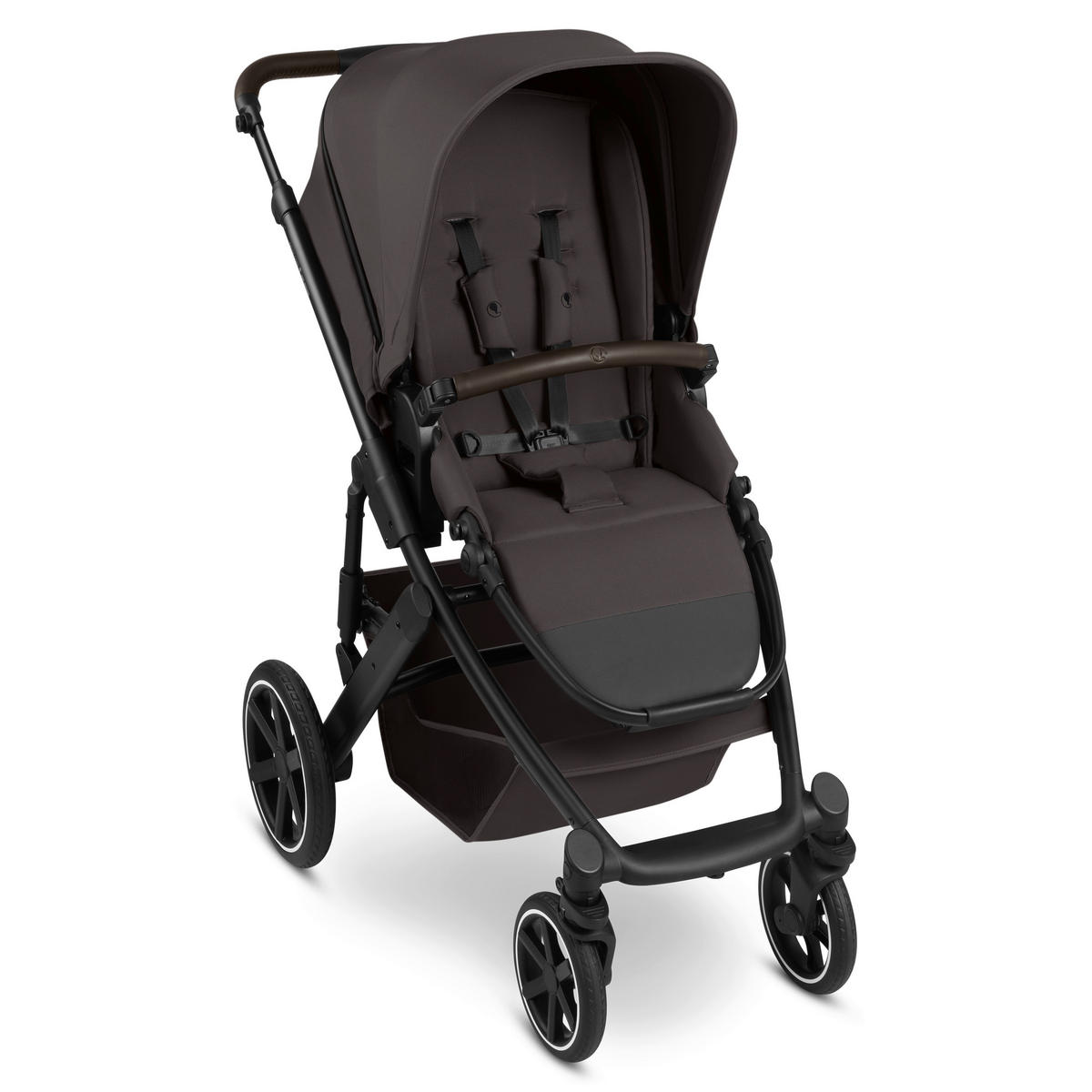 KINDERWAGENSET Salsa Core All in One  - Schwarz/Braun, Basics, Textil/Metall (63/123/97cm) - ABC Design