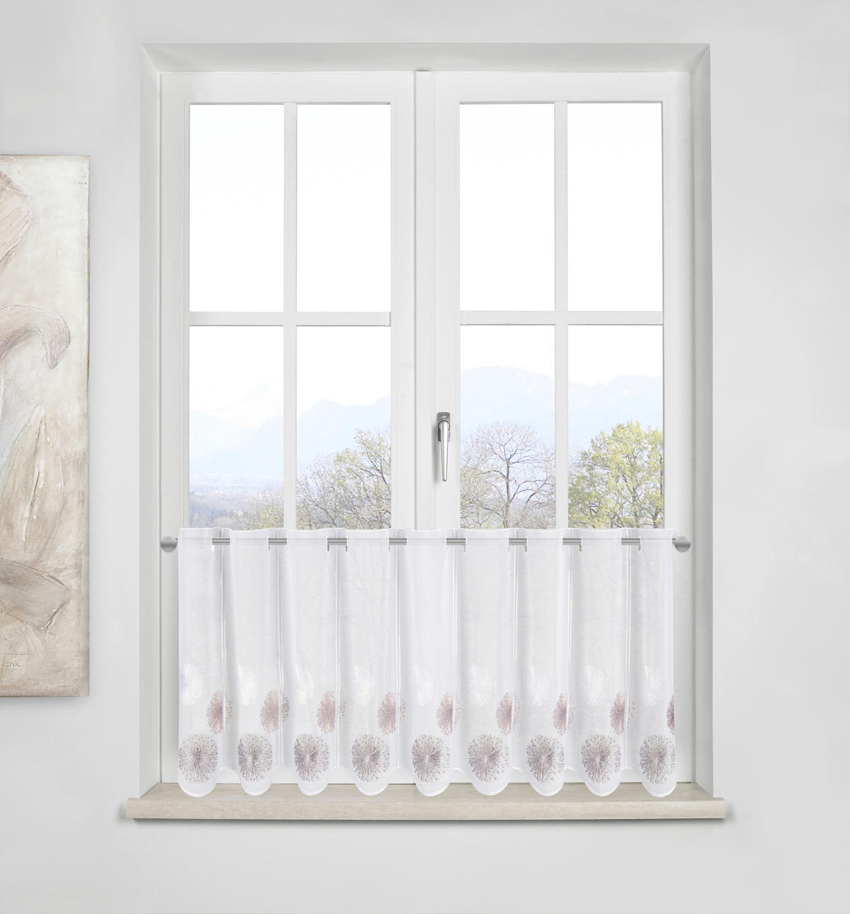 KURZGARDINE   140/45 cm   - Weiß, Basics, Textil (140/45cm) - Esposa