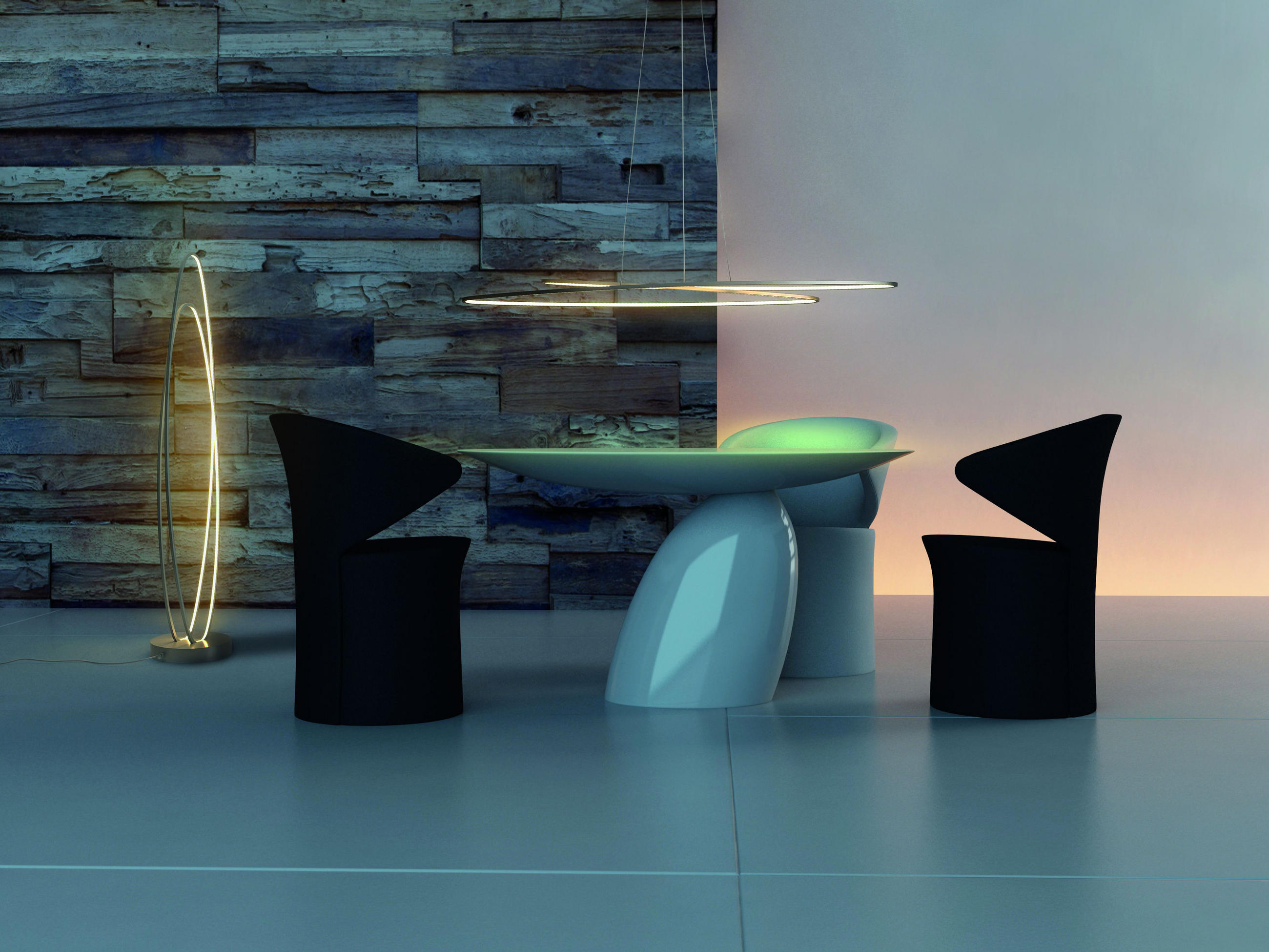LED-STEHLEUCHTE - Alufarben, Design, Metall (120/33/25cm) - BOPP
