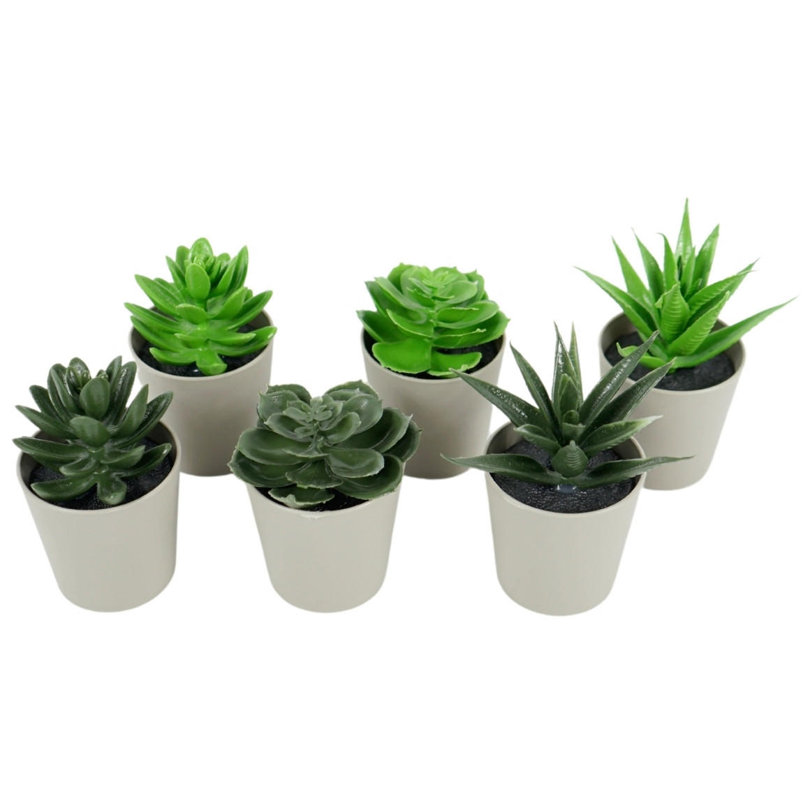 CVIJET UMJETNI  - zelena/bež, Basics, plastika (6,5/6,5/10cm)