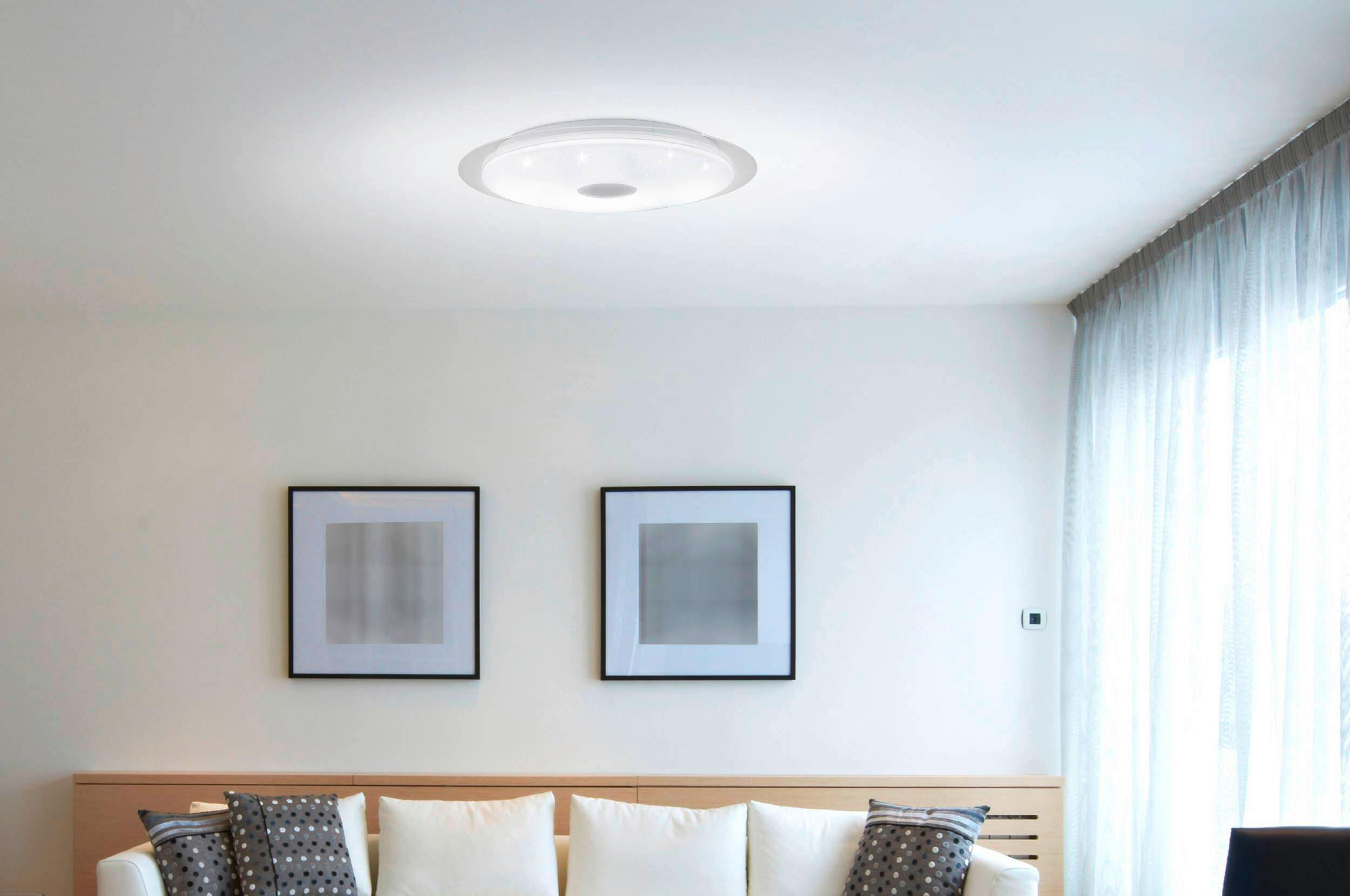 LED-DECKENLEUCHTE 57/7,5 cm   - Silberfarben/Weiß, KONVENTIONELL, Kunststoff/Metall (57/7,5cm) - Eglo