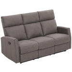 3-SITZER-SOFA Mikrofaser Grau  - Schwarz/Grau, KONVENTIONELL, Kunststoff/Textil (180/105/93cm) - Xora