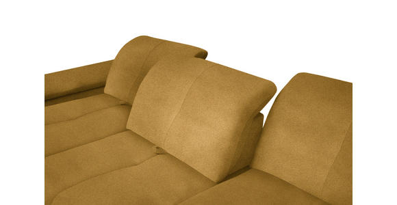 ECKSOFA in Flachgewebe Currygelb 242/313 cm - Currygelb/Schwarz, Design, Textil/Metall (242/313cm) - Xora
