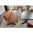 SITZBANK 220/87/70-86 cm  in Schwarz, Cognac  - Cognac/Schwarz, KONVENTIONELL, Textil/Metall (220/87/70-86cm) - Moderano