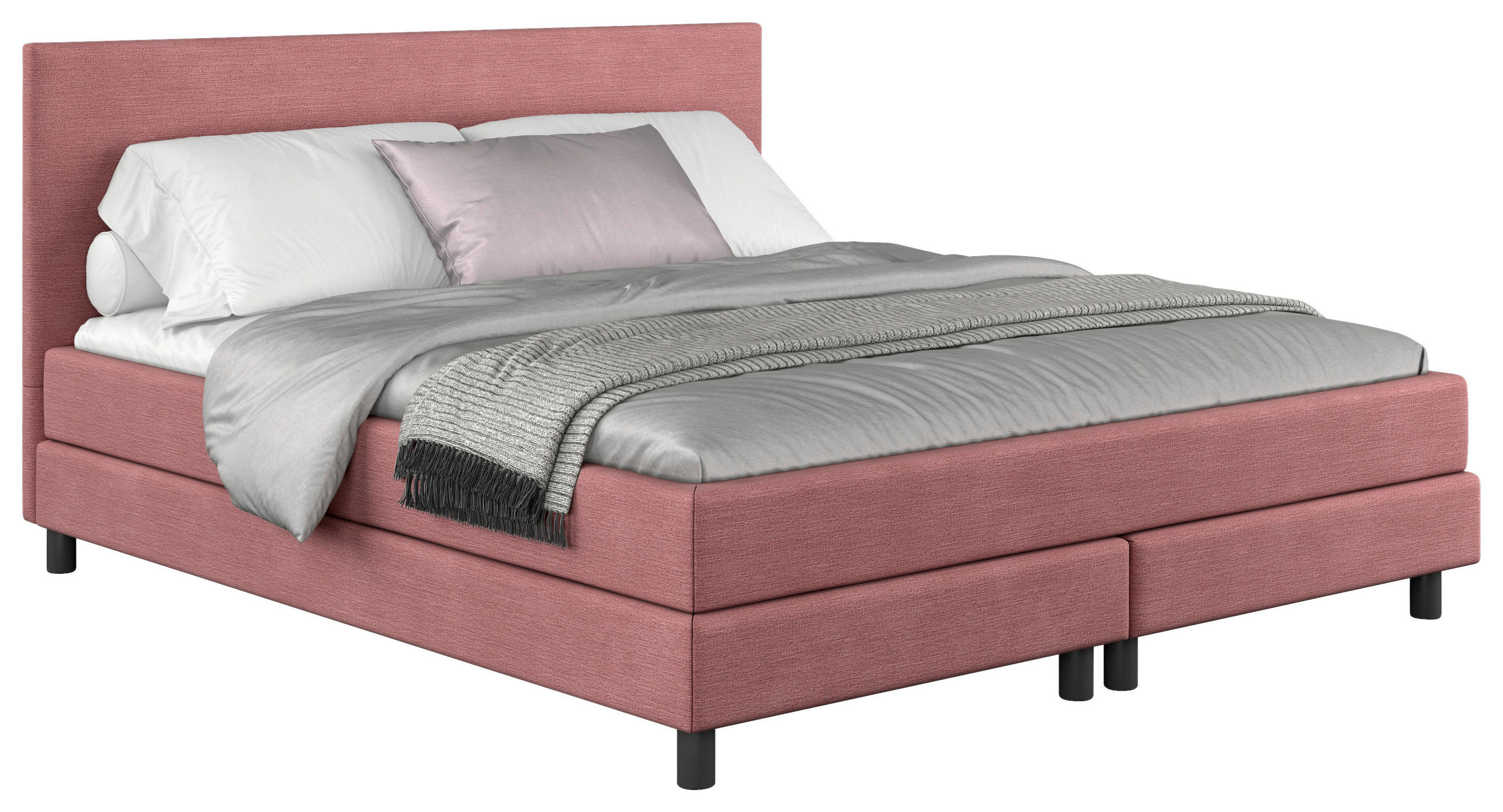 BOXBETT 140/200 cm  in Rosa  - Schwarz/Rosa, Modern, Holz/Holzwerkstoff (140/200cm) - MID.YOU