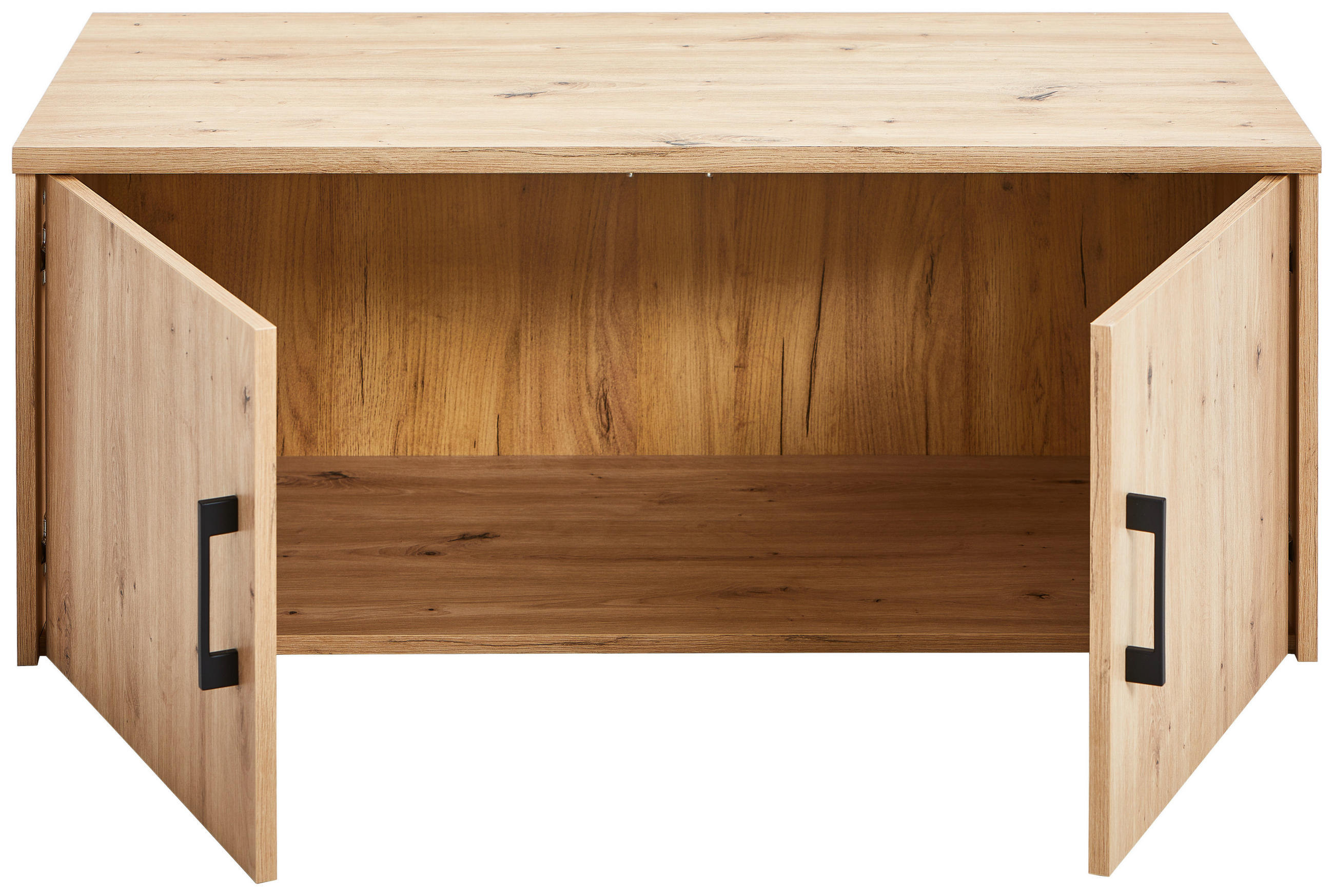 AUFSATZSCHRANK 106/43/54 cm   - Schwarz/Eiche Artisan, Basics, Holzwerkstoff/Metall (106/43/54cm) - Xora