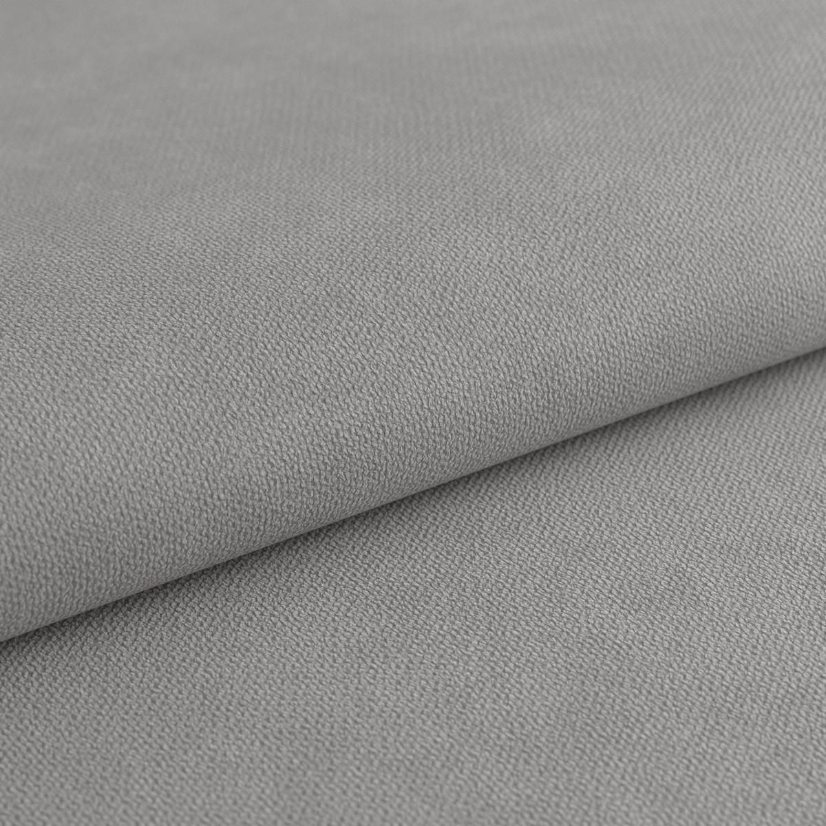 WOHNLANDSCHAFT Hellgrau Mikrofaser  - Hellgrau/Schwarz, MODERN, Kunststoff/Textil (178/305/155cm) - P & B