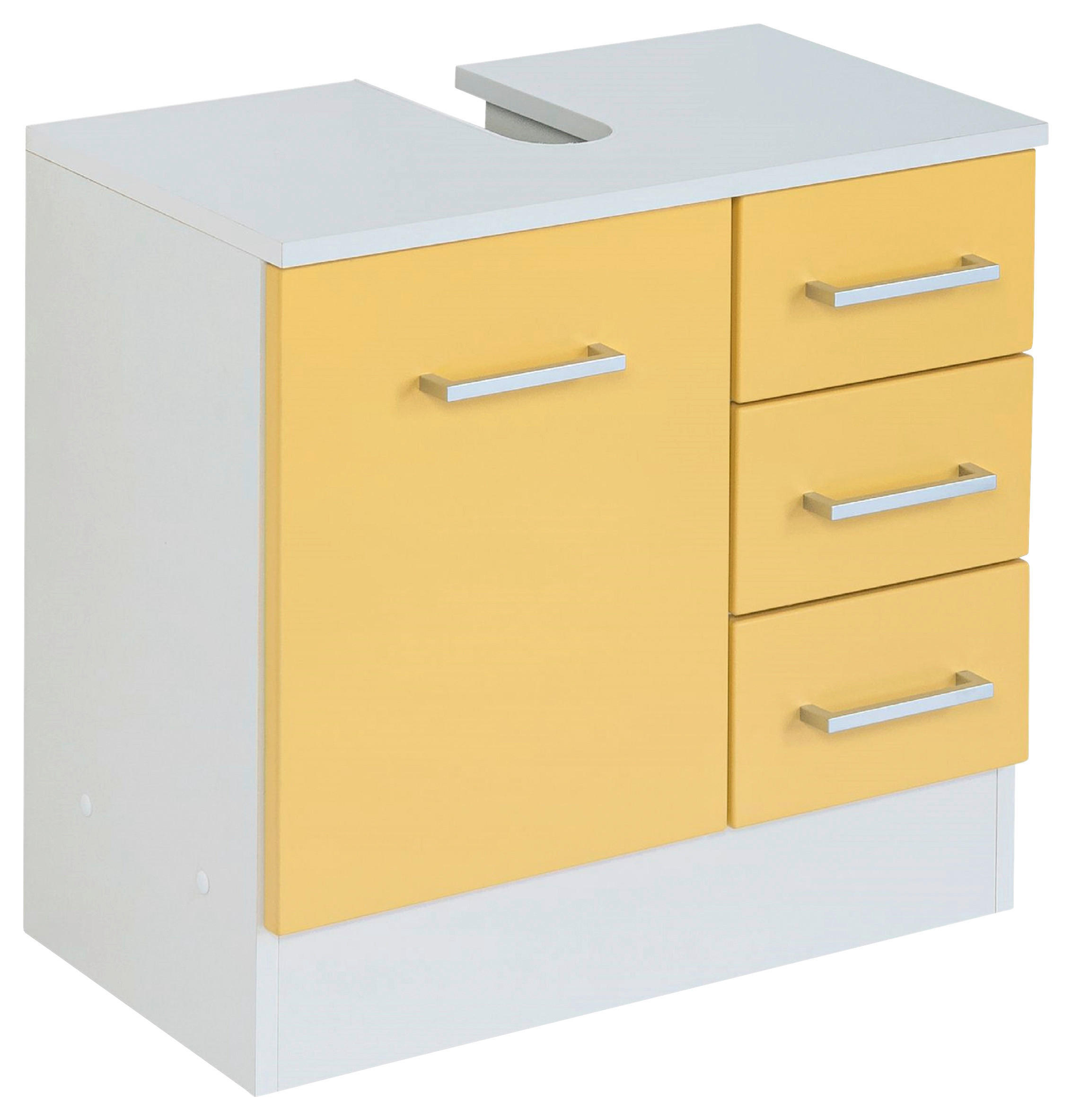 Held SKRINKA POD UMÝVADLO, žltá, biela, 60/56/35 cm