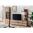 WOHNWAND  in Anthrazit, Eichefarben  285/208/50 cm  - Eichefarben/Anthrazit, KONVENTIONELL, Glas/Holzwerkstoff (285/208/50cm) - Cantus