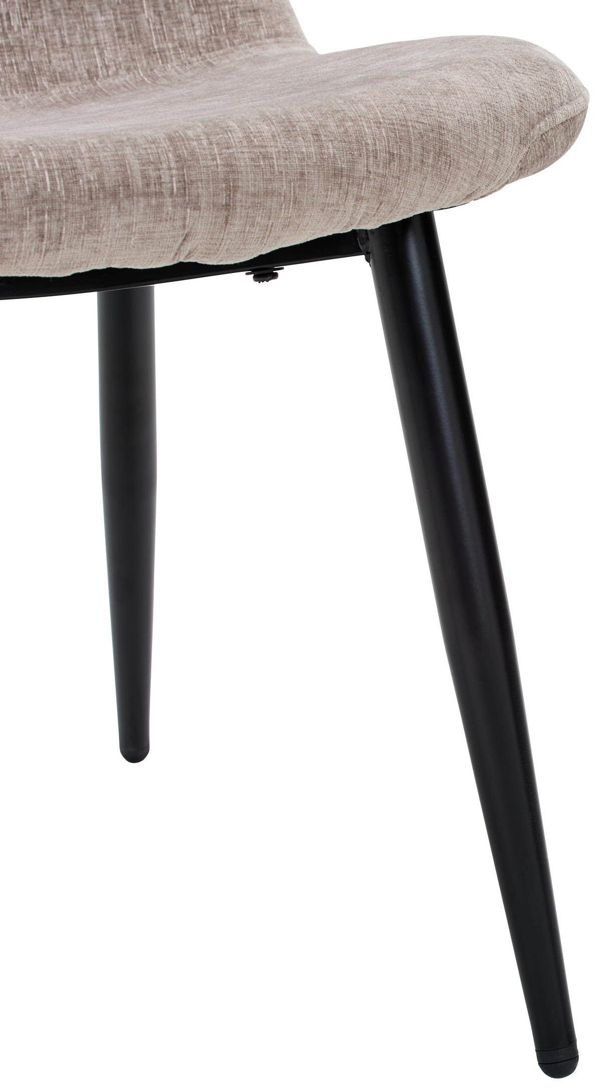 SESSEL Chenille Schwarz, Taupe    - Taupe/Schwarz, Design, Holz/Textil (63/82/74cm) - Livetastic