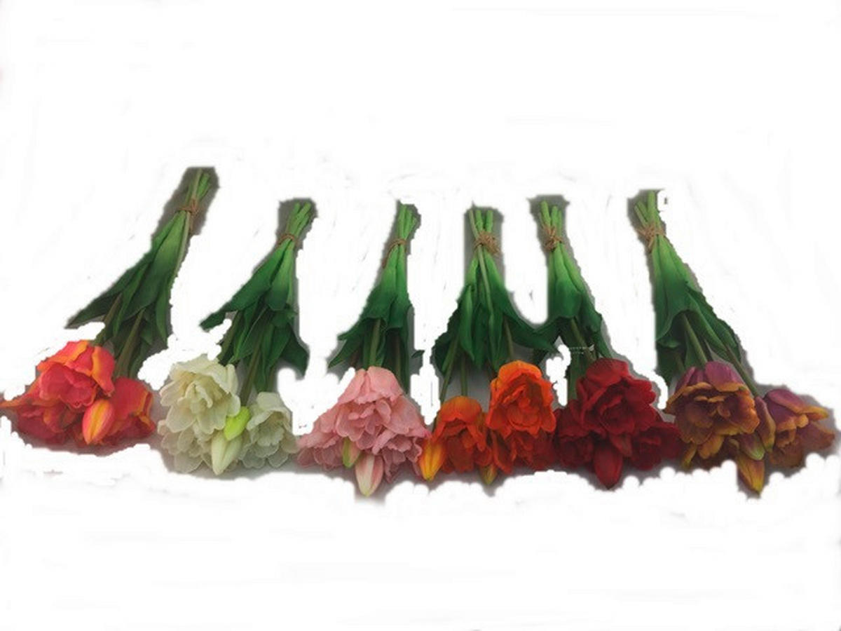 KUNSTBLUME - Weiss/Pink, Lifestyle, Kunststoff/Metall (44cm)