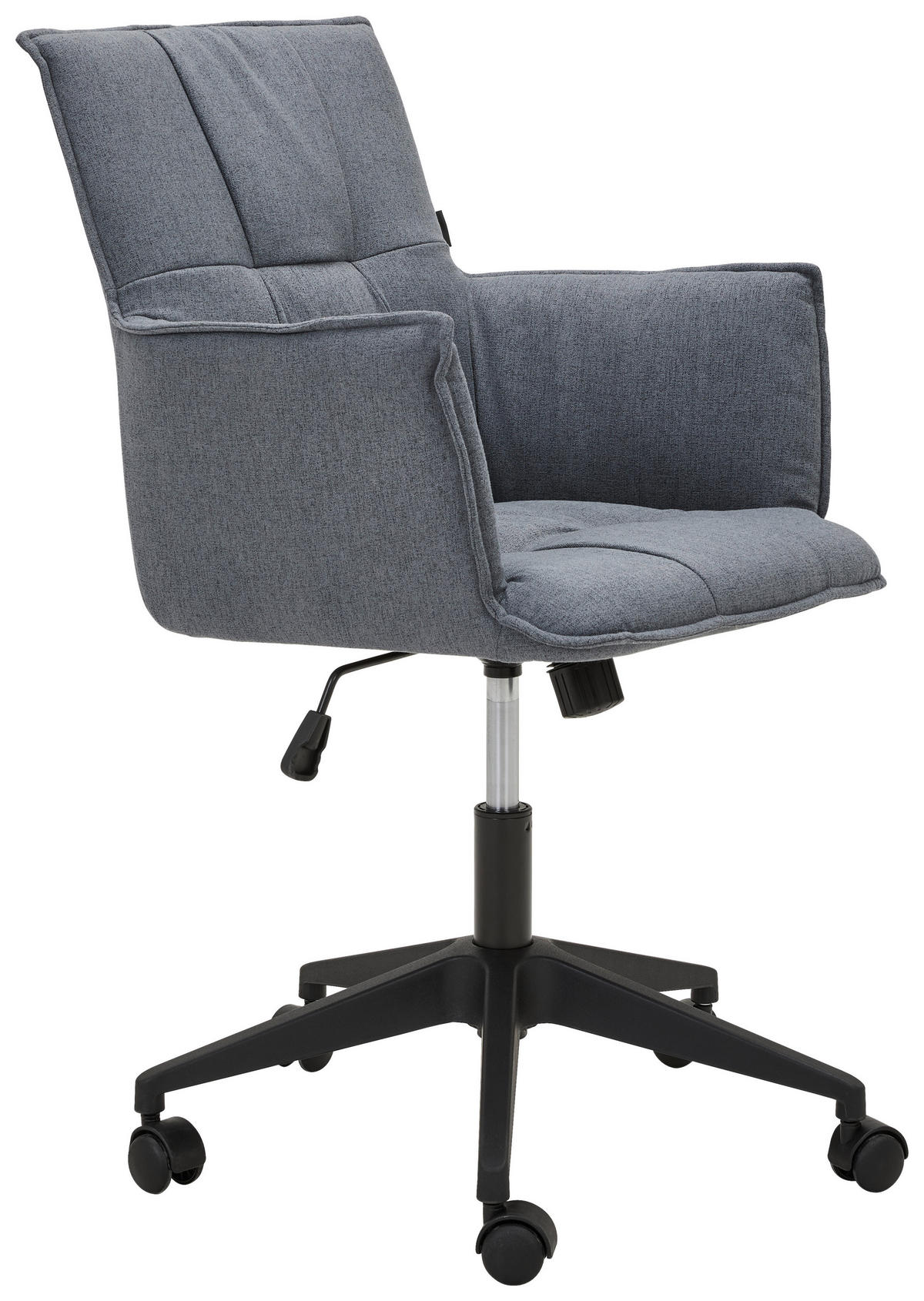 SCAUN ROTATIV  microfibră negru, gri  - negru/gri, Modern, plastic/textil (60/79-90/63cm) - Livetastic