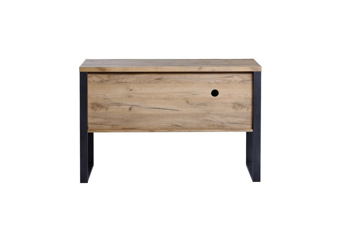 SIDEBOARD 119/76/39,5 cm  in Eichefarben  - Eichefarben/Anthrazit, Modern, Holzwerkstoff/Metall (119/76/39,5cm)