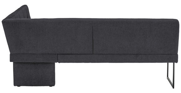 ECKBANK 213/155 cm  in Dunkelblau  - Schwarz/Dunkelblau, Design, Textil/Metall (213/155cm) - Novel