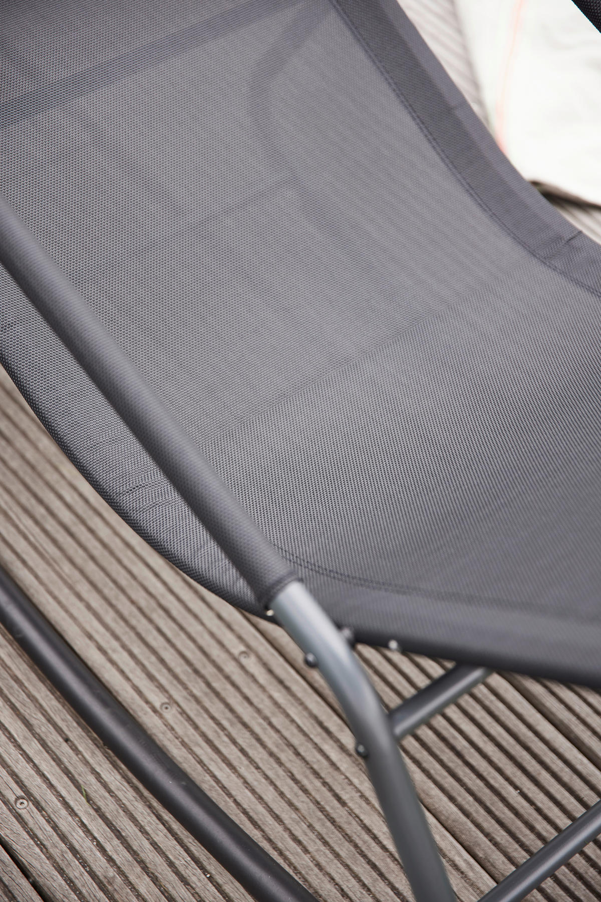 HOJDACIE LEŽADLO kov, plast, textil - čierna, Modern, kov/textil (143/57/84cm) - Siena Garden