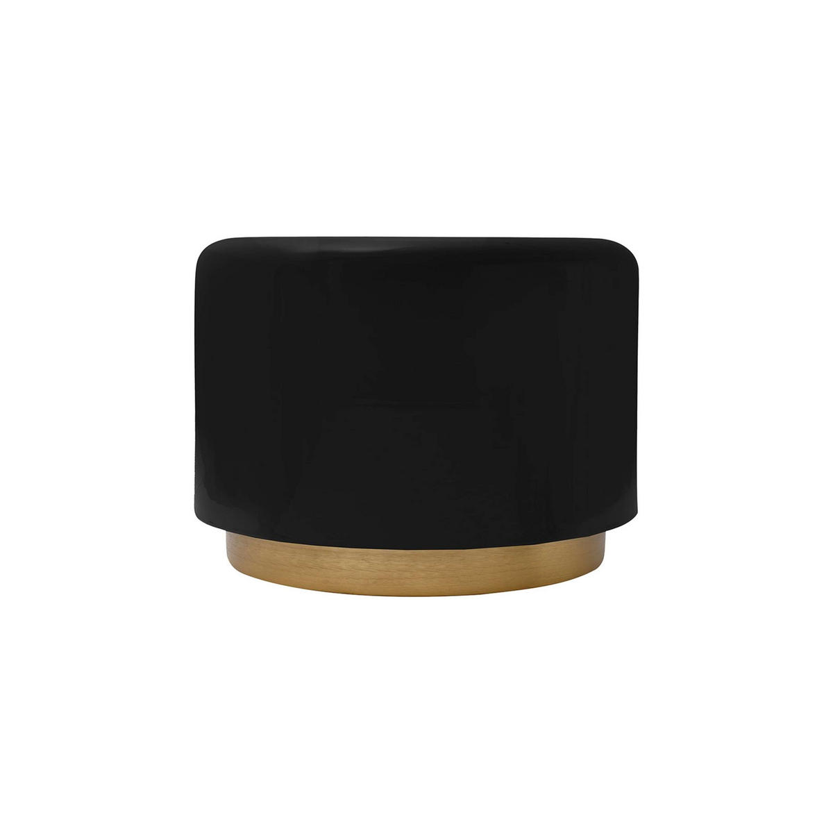 HOCKER Schwarz, Goldfarben  - Goldfarben/Schwarz, Design, Metall (51,5/43cm) - Kayoom