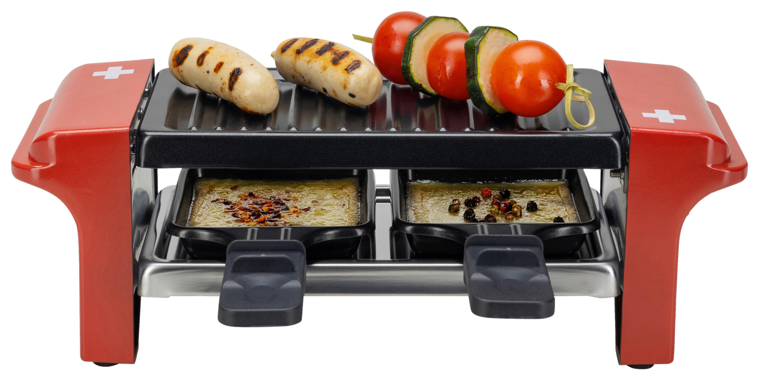 RACLETTE-GRILL  - Rot, Basics, Kunststoff/Metall (31,5/19,5/11cm) - Nouvel