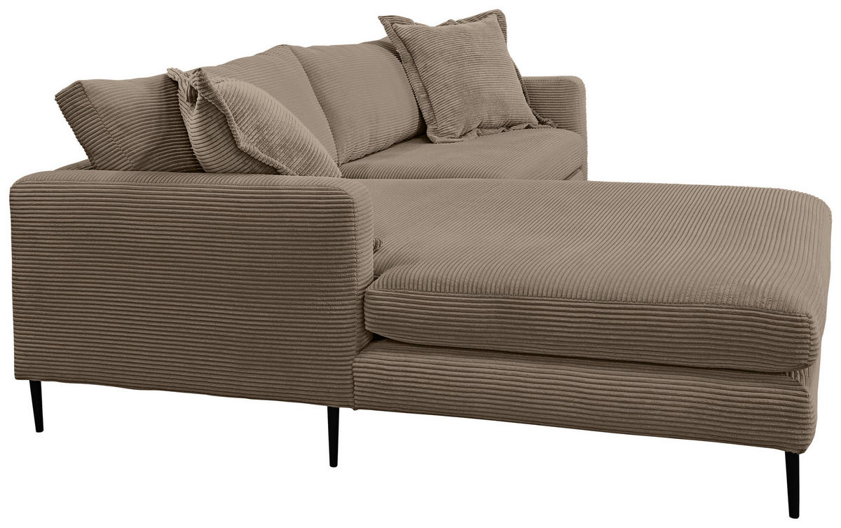 KUTNA GARNITURA tekstil  smeđa   - crna/smeđa, Design, tekstil/metal (193/268cm) - P & B