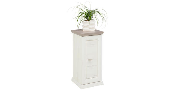 BLUMENSTÄNDER in Holzwerkstoff 30/30/65 cm - Weiß/Grau, LIFESTYLE, Holzwerkstoff (30/30/65cm) - Hom`in