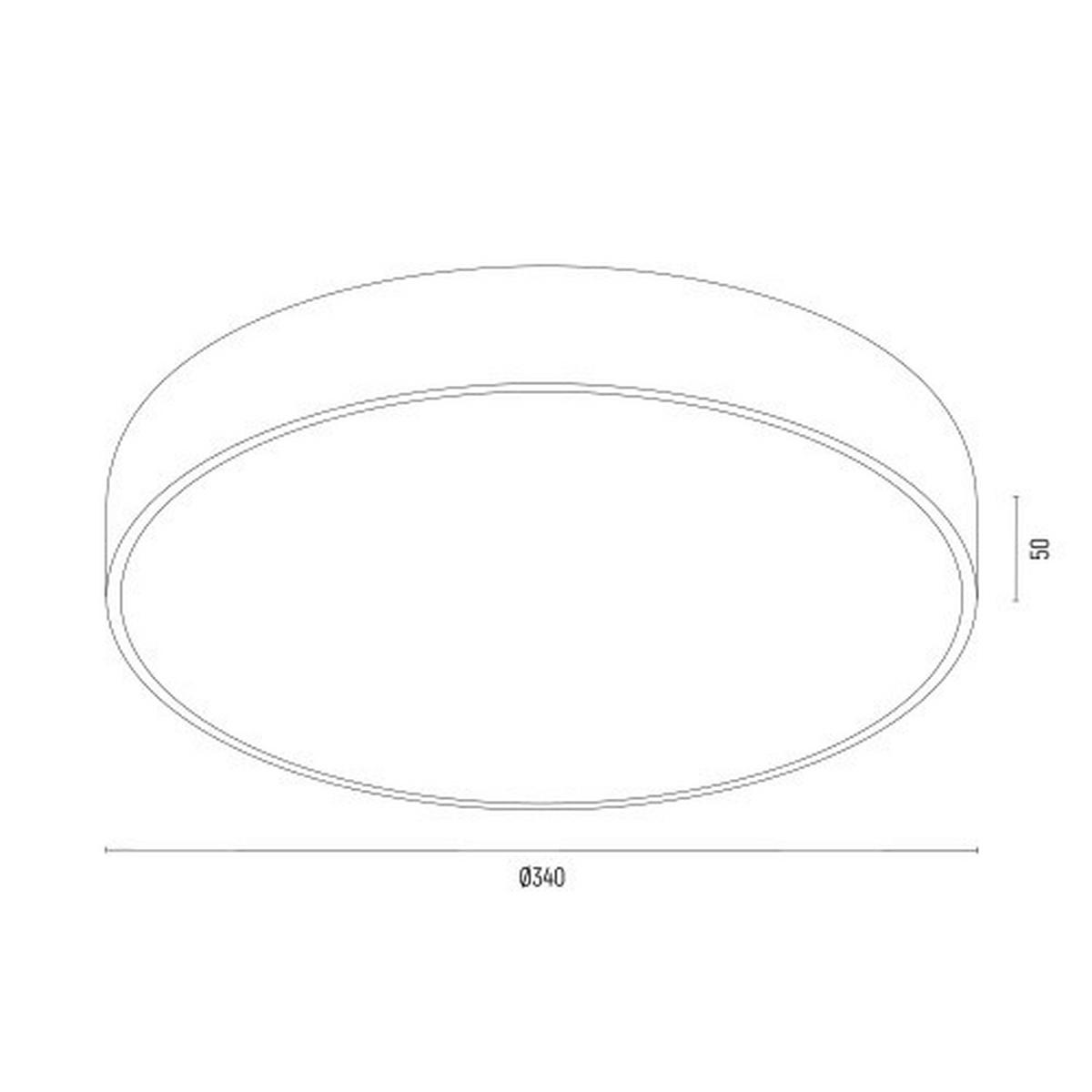 LED-DECKENLEUCHTE 34/34/5 cm   - Transparent, KONVENTIONELL, Kunststoff/Metall (34/34/5cm)