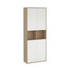 AKTENSCHRANK Weiß, Eichefarben  - Eichefarben/Weiß, MODERN, Holzwerkstoff (79,6/207,7/34,3cm) - MID.YOU