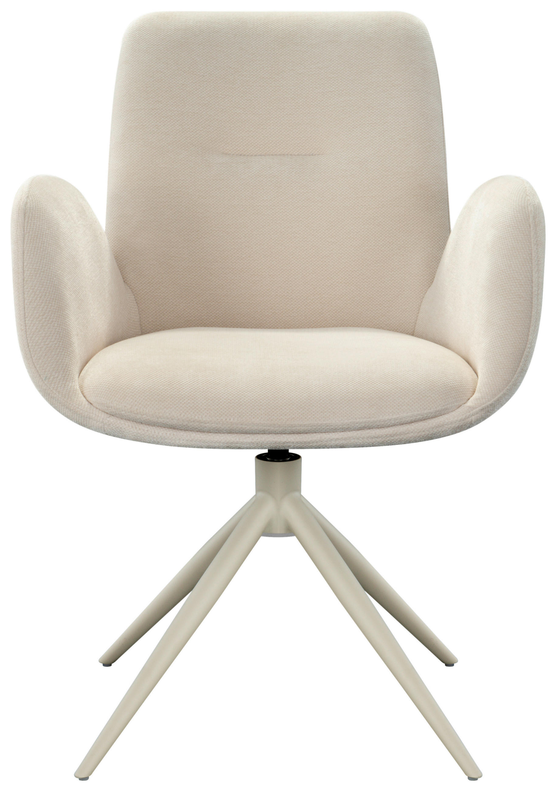 ARMLEHNSTUHL  in Eisen Mikrofaser  - Beige/Schwarz, Design, Textil/Metall (62/85,5/61,5cm) - Lomoco