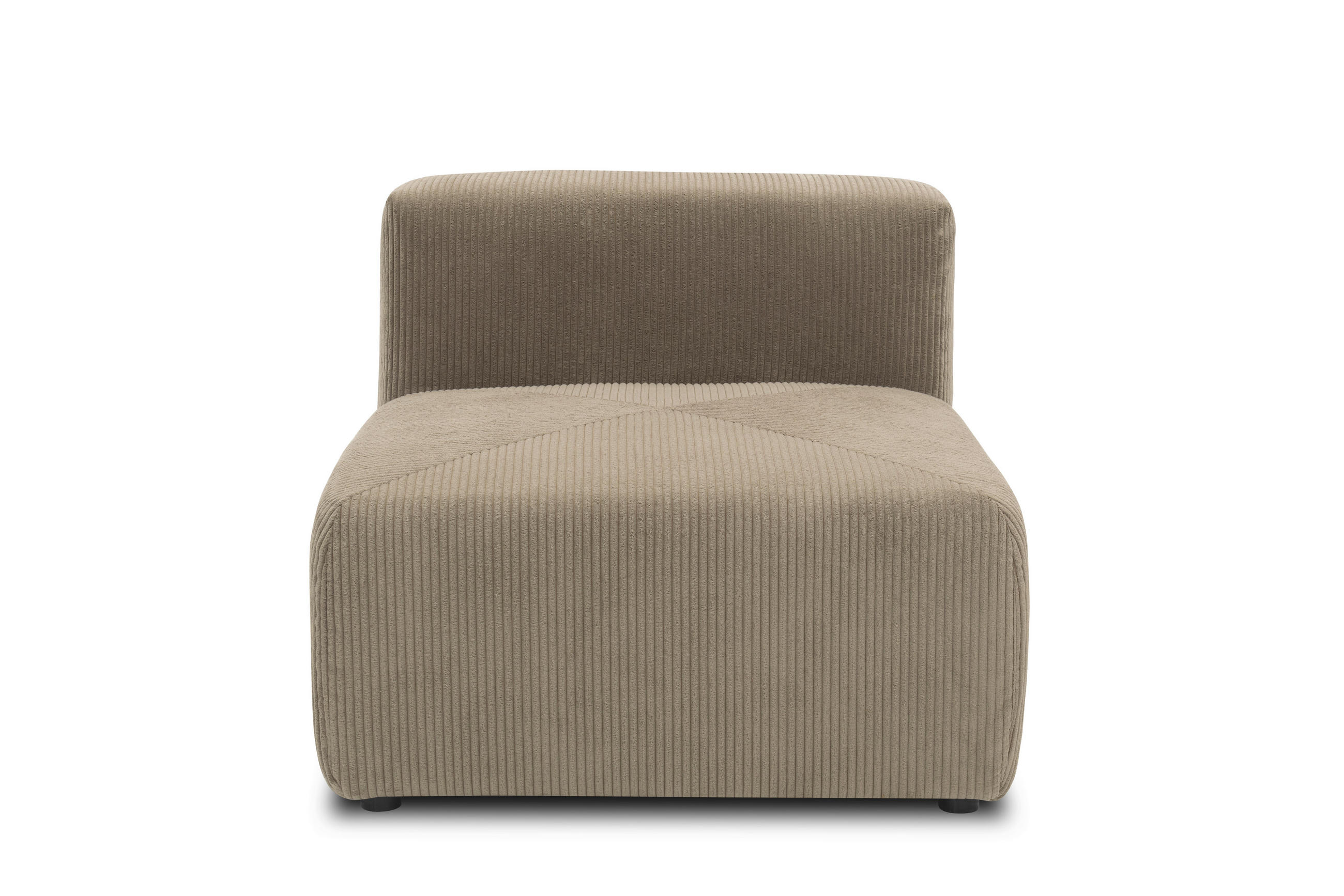 SOFAELEMENT Cord, Mikrofaser Schlammfarben  - Schlammfarben/Schwarz, Design, Kunststoff/Textil (85/69/108cm) - MID.YOU