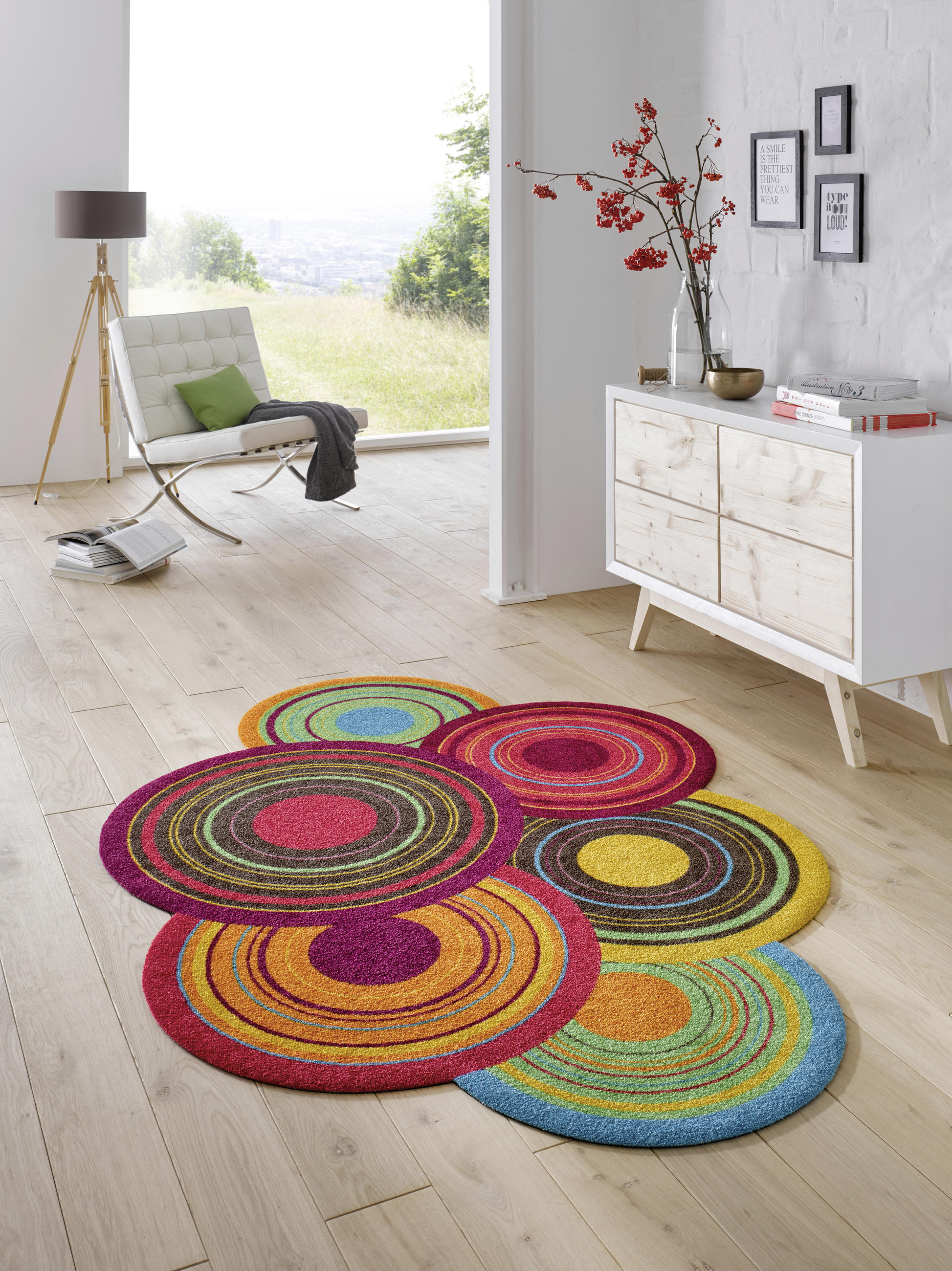 FLACHWEBETEPPICH 140/200 cm Cosmic Colour Multicolor  - Multicolor, KONVENTIONELL, Kunststoff/Textil (140/200cm) - wash+dry