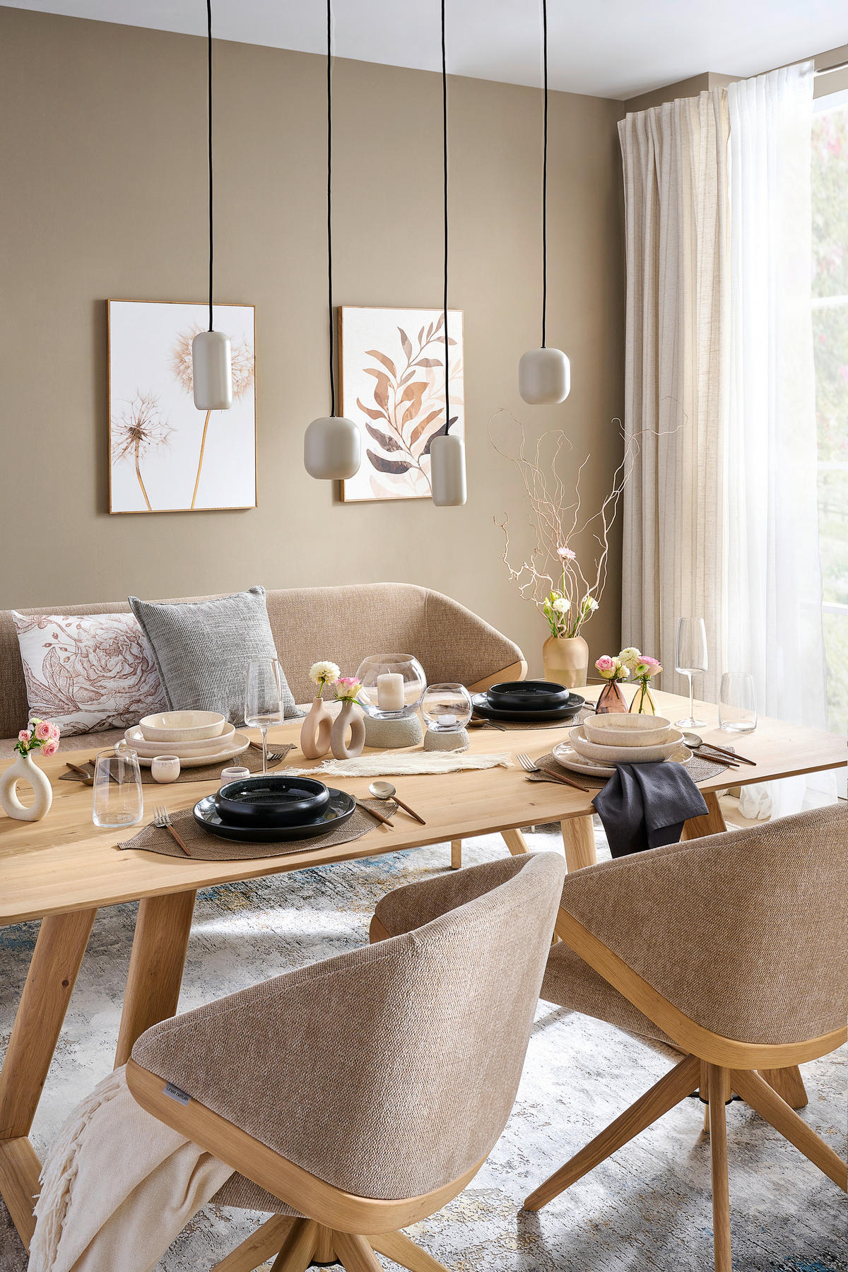 HÄNGELEUCHTE 90/12,5/150 cm  - Sandfarben, Basics, Metall (90/12,5/150cm) - Dieter Knoll