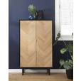 HIGHBOARD  - Eichefarben/Goldfarben, Design, Holzwerkstoff/Metall (95/160/40cm) - Novel