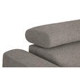 ECKSOFA in Webstoff Greige  280/205 cm  - Greige/Schwarz, Design, Textil/Metall (280/205cm) - Xora